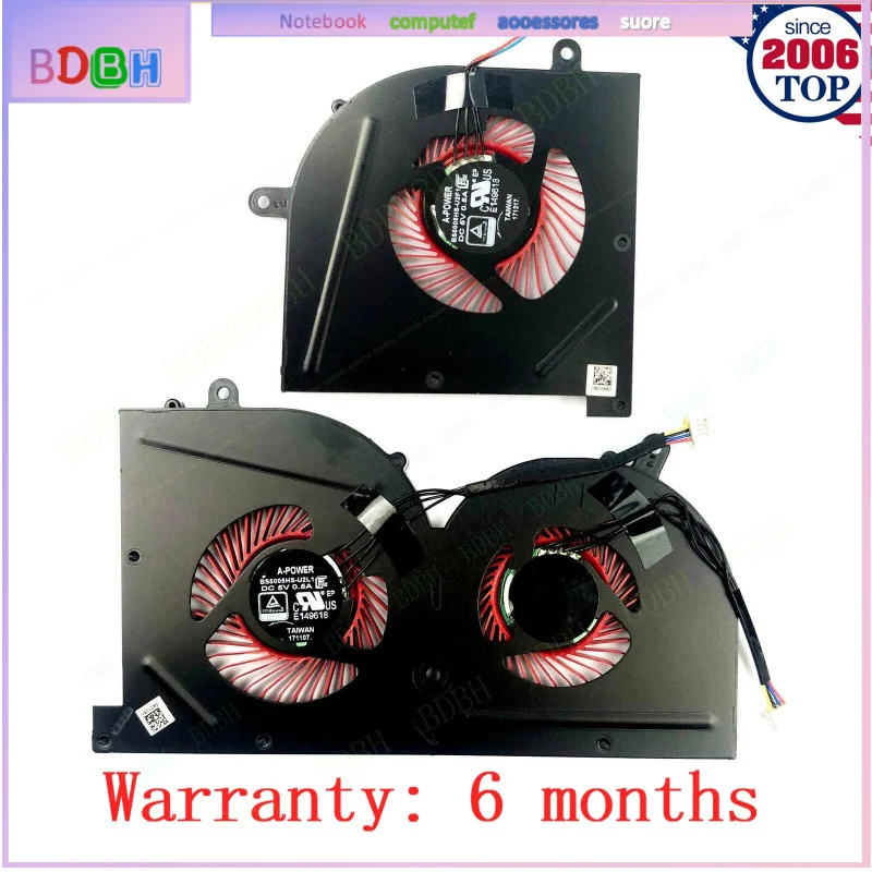 CPU GPU Cooling Fan For MSI GS63 GS63VR GS73 GS73VR MS-16K2 BS5005HS-U2F1 U2L1