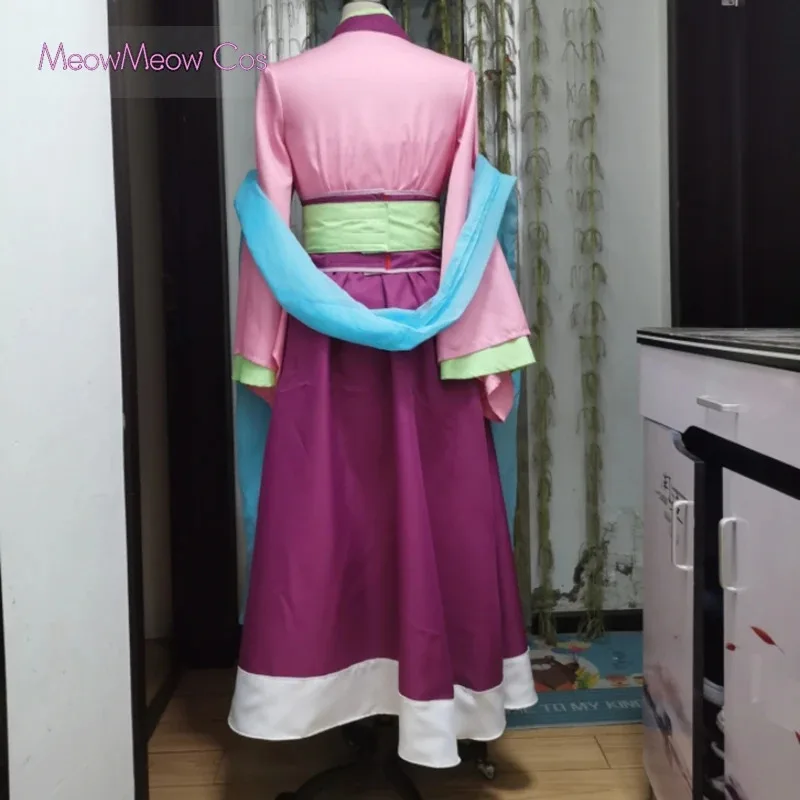 ماوماو تأثيري حلي شعر مستعار أنيمي يوميات الصيدلي فستان وردي المرأة بدلة فاخرة مشبك شعر Kusuriya No Hitorigoto هالوين