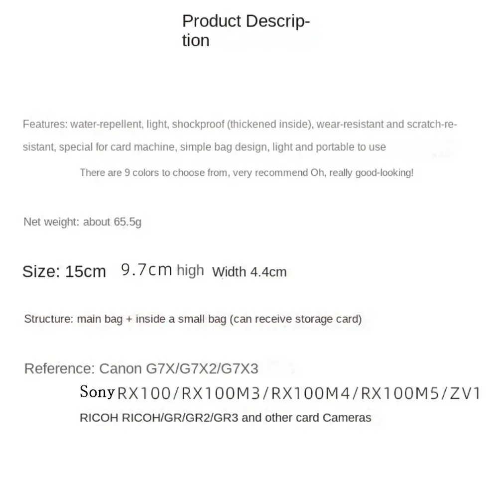 New PU Camera Bag Shockproof Multi-functional Digital Camera Case Convenient Portable Photography Bag for Canon G7x Three