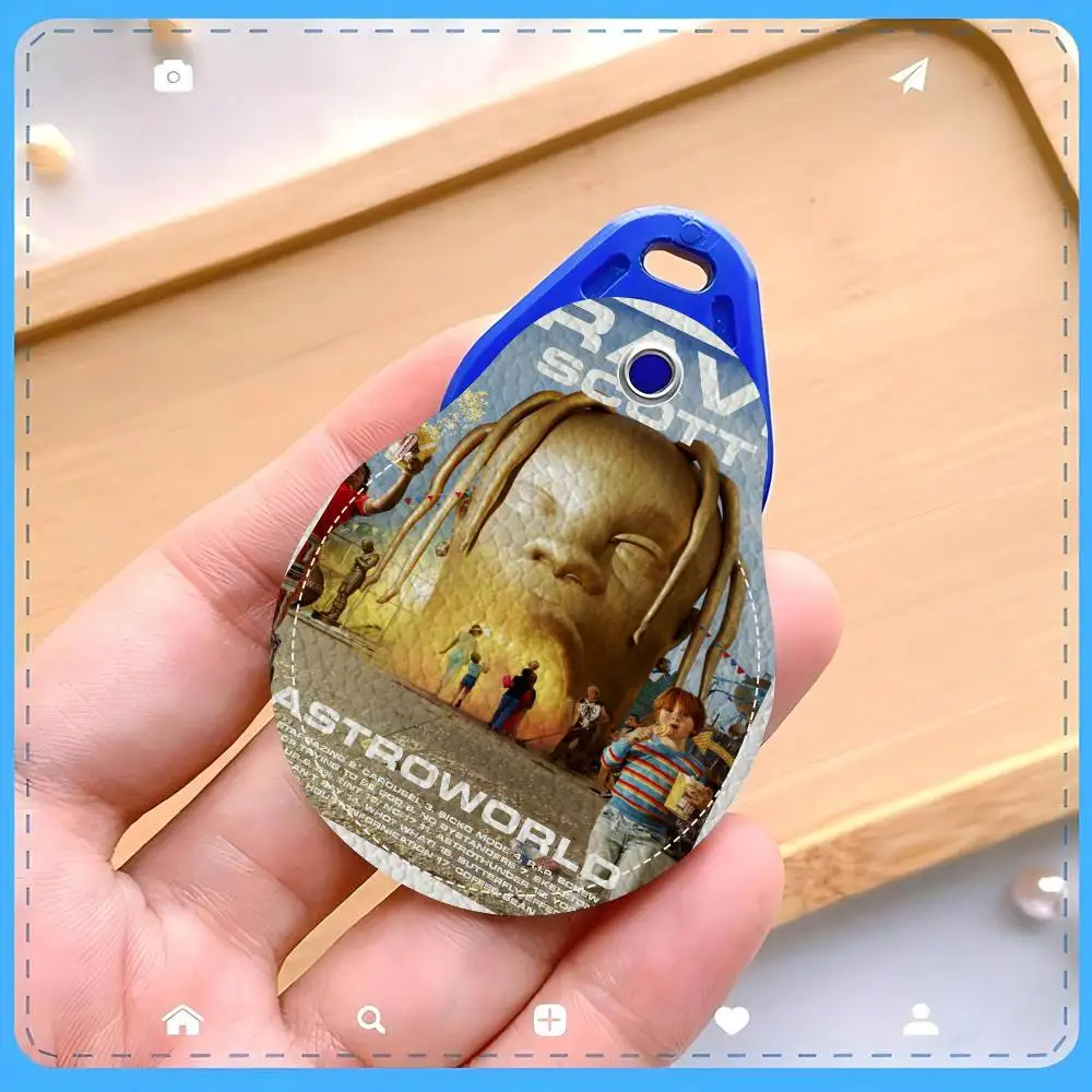 الهيب هوب المغني T-Travis S-Scott الإبداعية الكرتون نمط بطاقة حساسة واقية كم المفاتيح قلادة الزخرفية الموضة #2