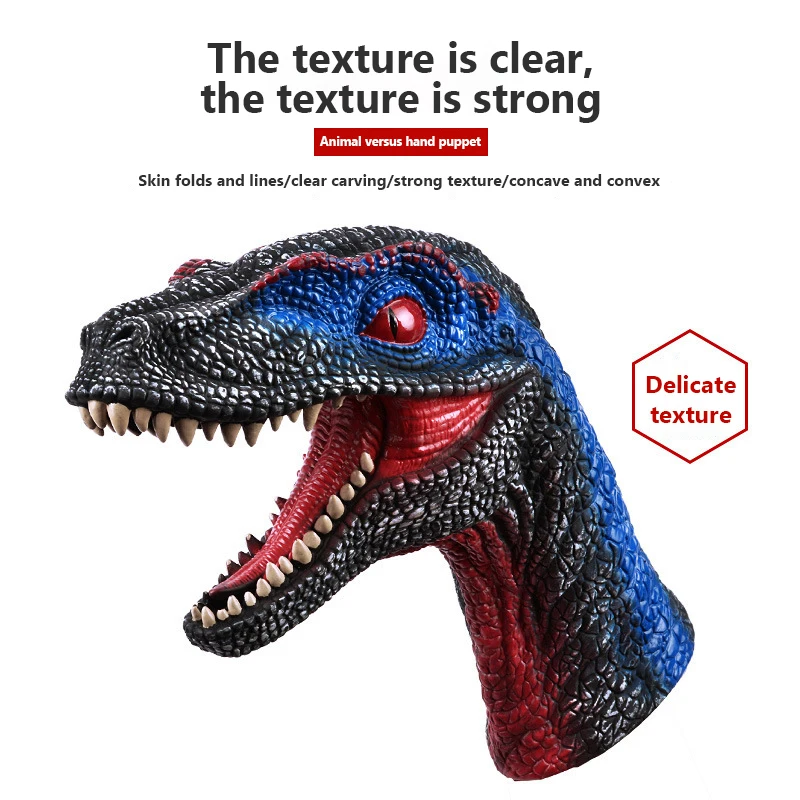 هالوين الجدة رأس ديناصور قفازات لينة قفازات من الجلد Tyrannosaurus ريكس دمية يد رئيس الحيوان اللعب النكات طفل الأطفال هدية