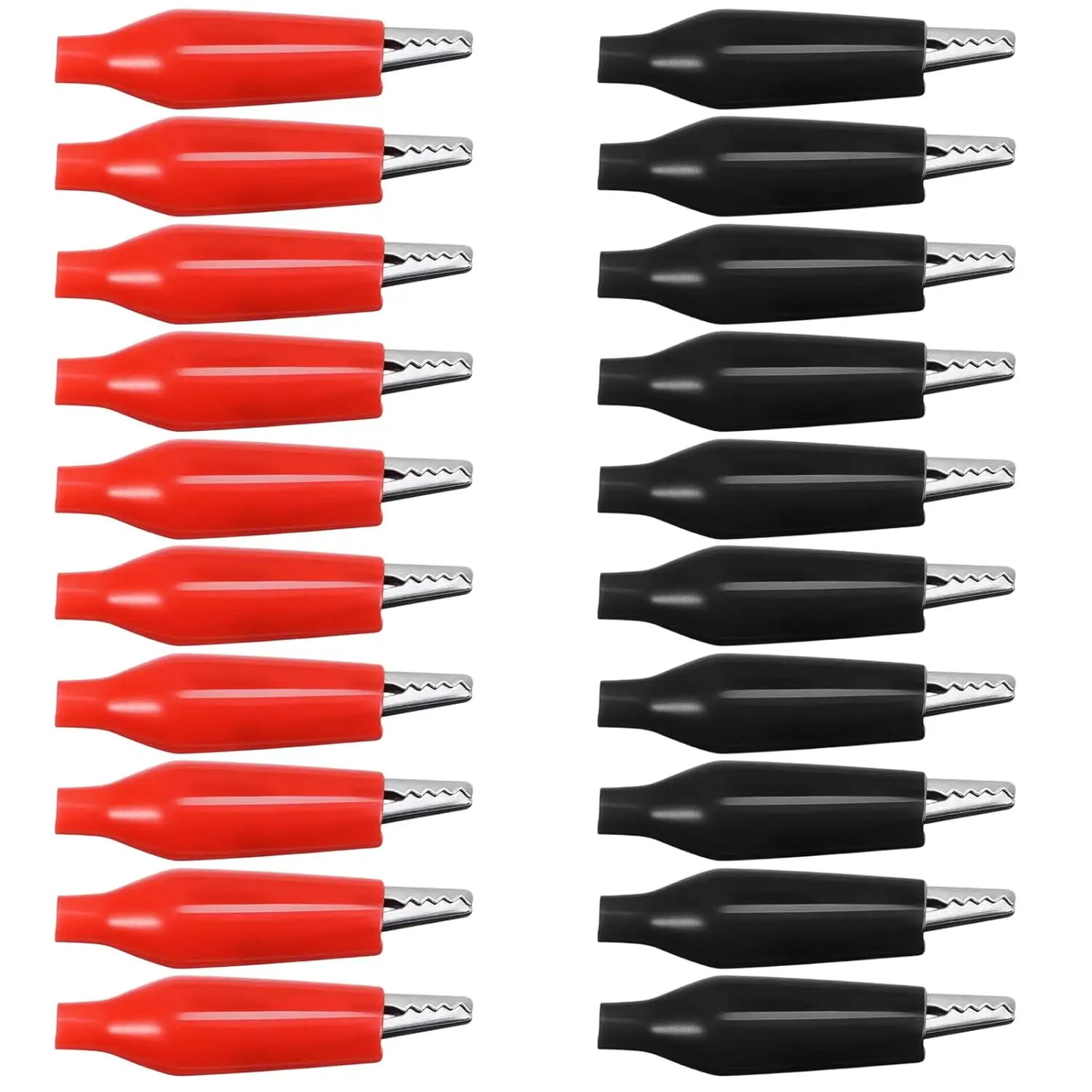 

20 шт. мягкие изолированные ботинки, покрытые зажимами типа «крокодил», средние черные, красные зажимы типа «крокодил», зажим для тестовой линии для кабельного зажима и лаборатории