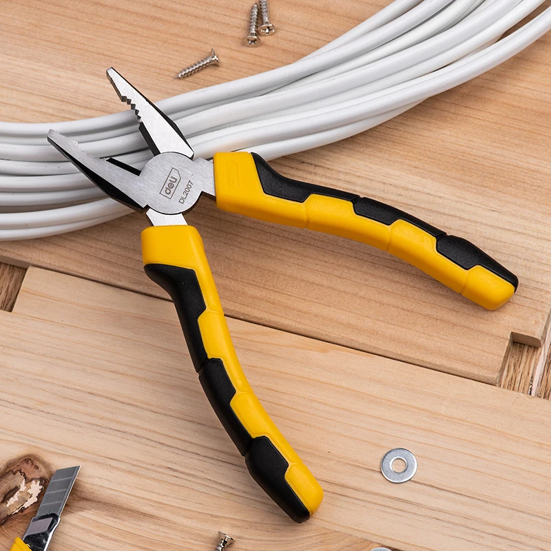 Deli 6 In 7 In 8 In Combination Pliers Cr-V Sharp Cutting Multifunctional Hardware Tools Electrician Universal Wire Cutters