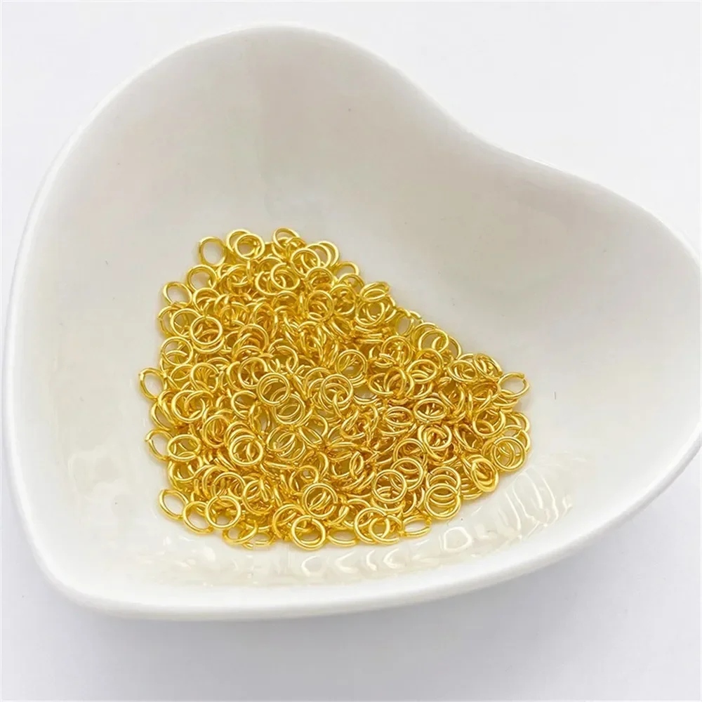 S925 Sterling Verzilverd 18K Goud Open Ring Sluiting Ring Enkele Cirkel DIY Armband Ketting Sieraden Materiaal Accessoires