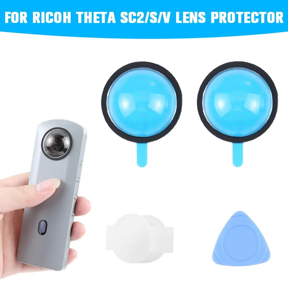 Action camera Lens Protective Lens for Ricoh Theta SC2/S/V Waterproof, anti-oil anti-dust anti-collision Lens Guard for PULUZ