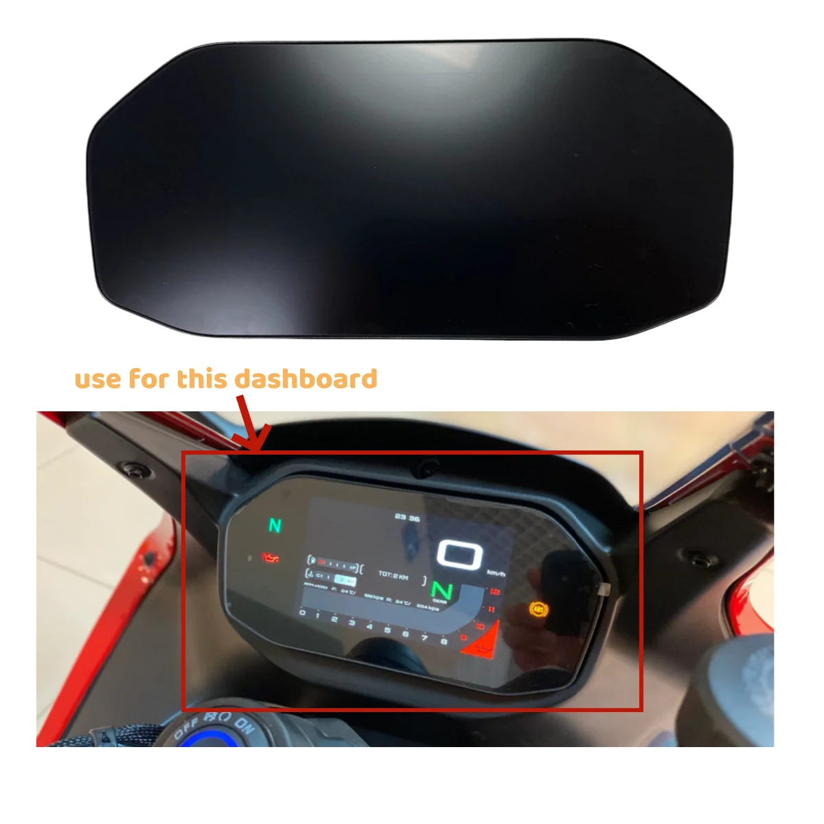 

LCD Diasplay Panel for QJMOTOR SRK600RC 600 SRK600 QJ600GS-3D 2022 Motorcycle Dashboard Instrument Cluser