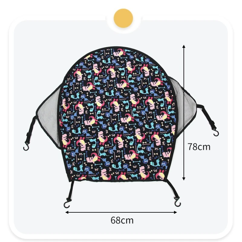 Universal Baby Stroller Canopy UV Protection Sunscreen Cover Cartoon Sun Shade Extend Awning Summer Newborn Stroller Accessories view 6