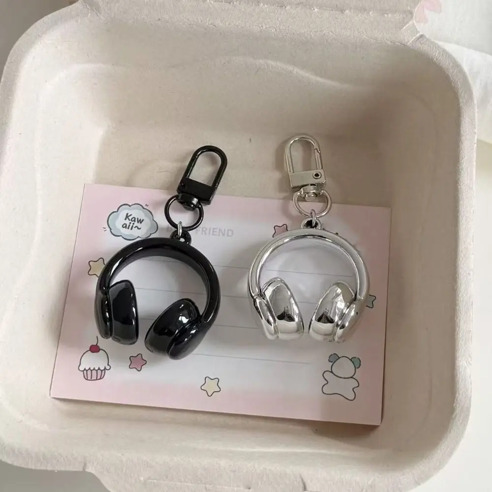 

5Pcs Creative Acrylic Headset Shape Keychain Colorful Bag Hanging Earphone Shape Pendant Funny Ornaments Car Key Ring Gifts
