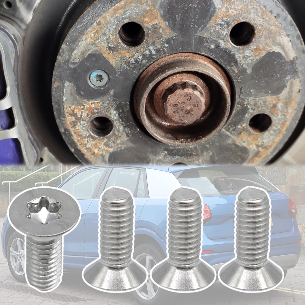 

For Audi Q2 2023 2022 2021 2020 2019 2018 2017 Car Brake Rotor Disc Hex Socket Countersunk Bolt M6 x 16mm Screws Accessories