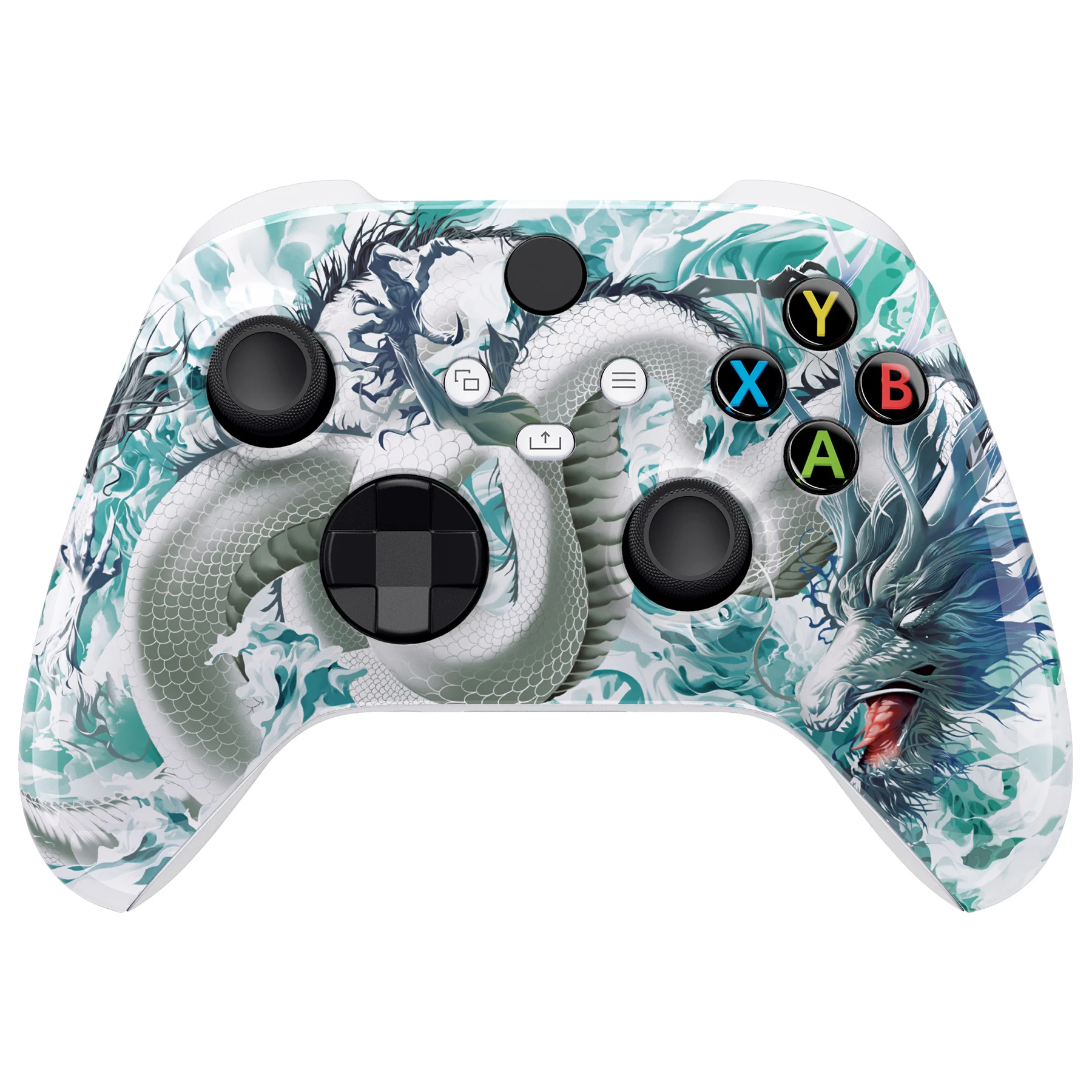 eXtremeRate Custom Pattern Part Faceplate, Soft Touch Grip Front Housing Shell Case for Xbox Series X/S (Xbox Core) Controller