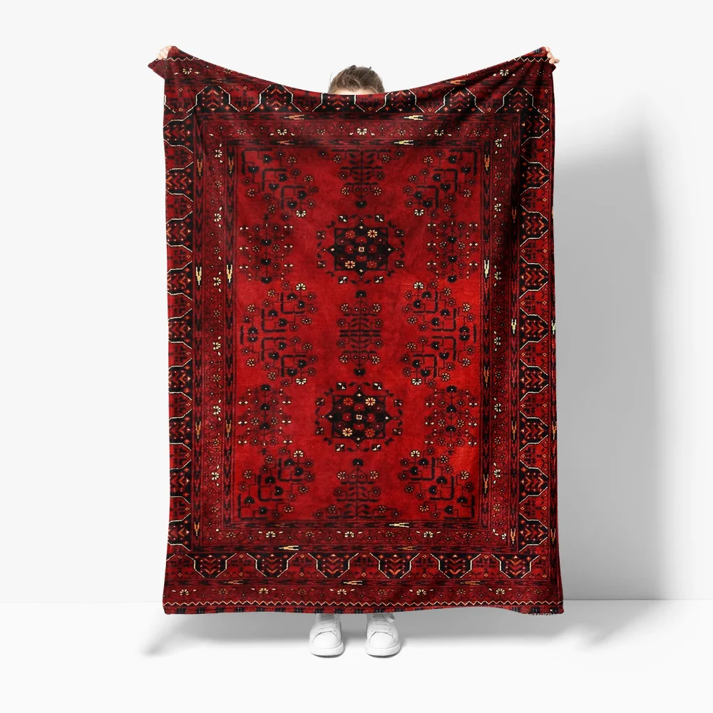 

Red Moroccan Rug Vintage Tribal Kilim Persian Area Carpet Shag Rug for Living Room Bedroom Decor
