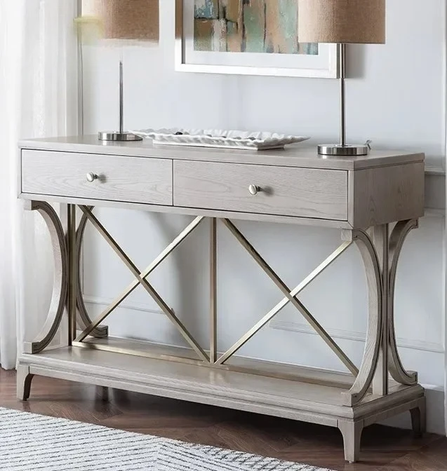 LTT1 American Creative Fashion Entrance Table Living Room Decoration Table Simple Light Luxury Storage Table