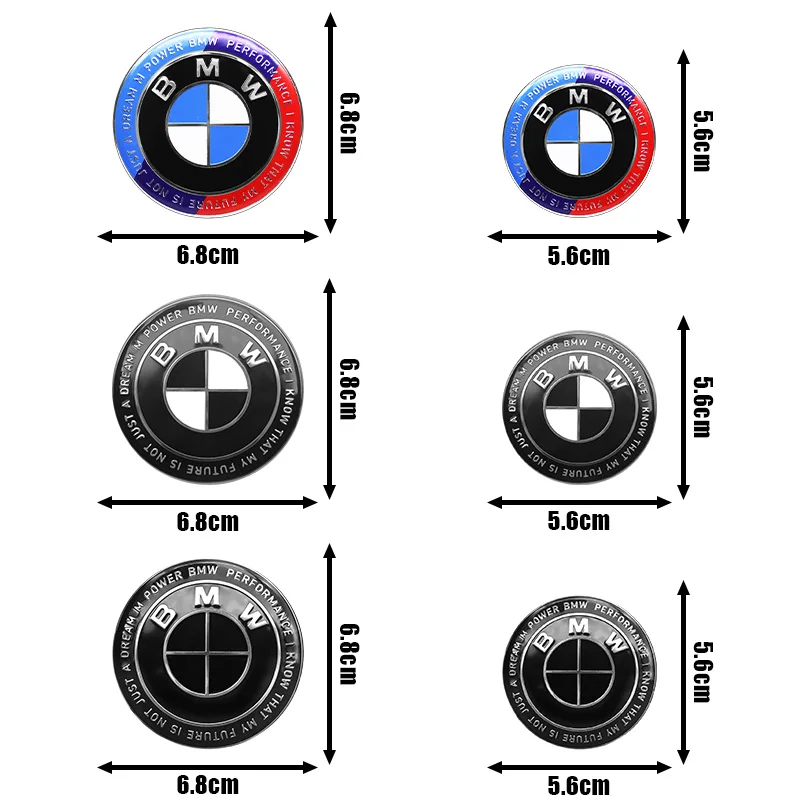 4개 BMW 자동차 휠 센터 캡 68mm 56mm 허브캡 퍼포먼스 M E46 E90 E30... - 1