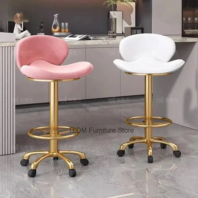 

Modern Simple Bar Chair Household Liftable Swivel High Stool Restaurant Island Chairs Front Desk Cash Register High Bar Stools