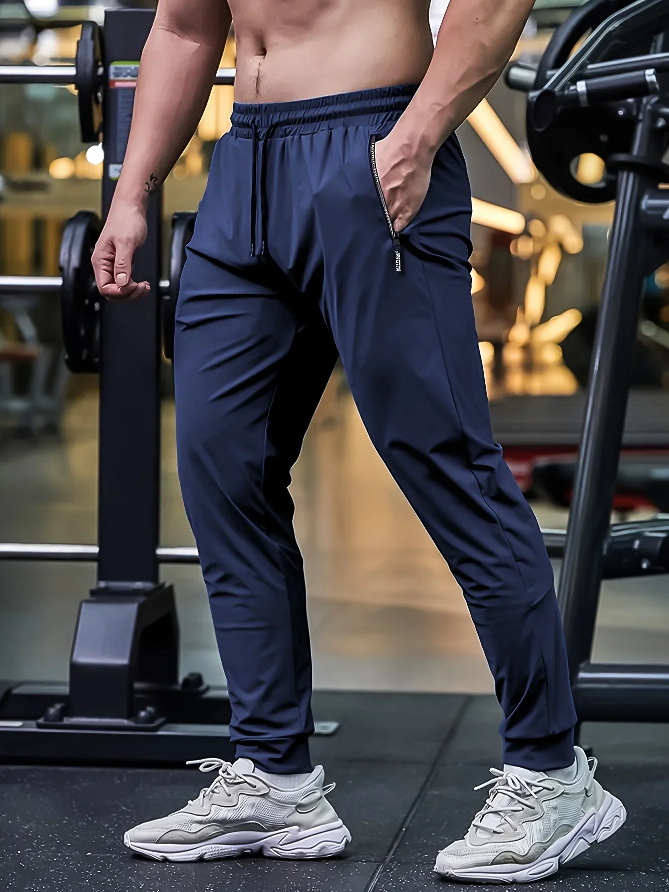 

Men's Summer Lightweight Breathable Ice Fast Drying Stretch Jogging Pants Outdoor Casual Training Fitness Room Pants