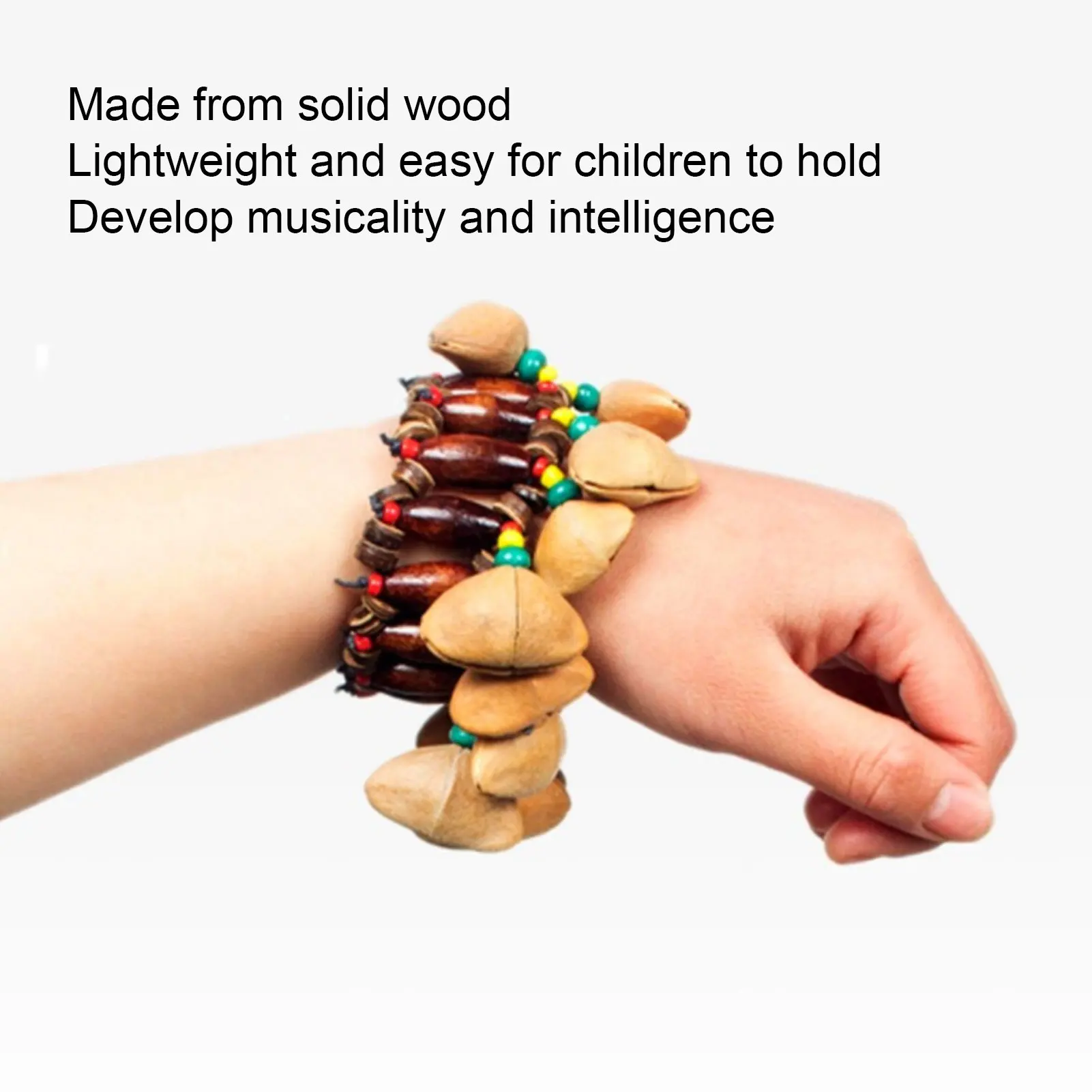 Nuts Handbell Drum African Tribal Style Hand Chain Bracelet Nut Shell Percussion Instrument Bell Musical Accessories Toy