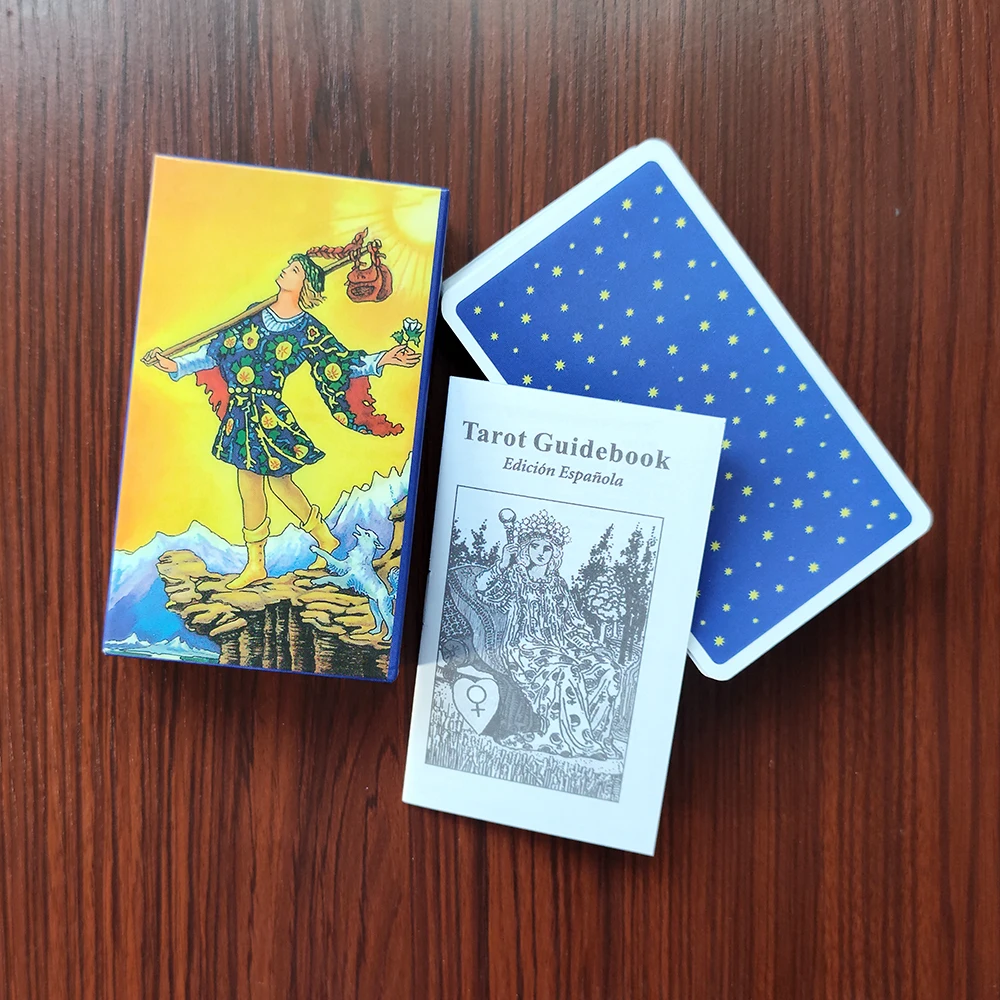 Cartes de Tarot en espagnol anglais, jeu de Divination pour débutants avec livre de guidage en anglais, prédictions d'astrologie
