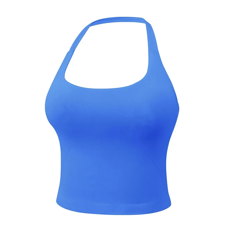 Halter yogavest, schokbestendig hardloopsporten, sportondergoed met hoge sterkte, fitness, pilates jarretel, mooie rug, herfst - afbeelding 2