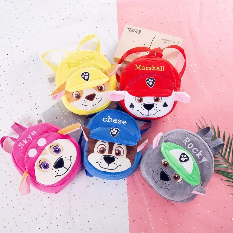 Paw Patrol Dog Cute Cartoon Children Plush Toy Bag Kindergarten Boy Girl Baby Bag Children pat patrouille birthday Toys Gift