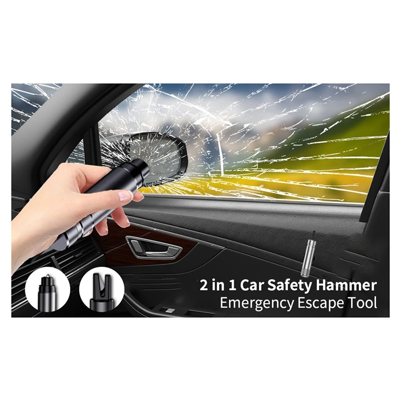 

Car Emergency Kit Rescue Tool Window Glass Breaker Portable Keychain Seatbelt Cutter Auto Mini Safety Hammer