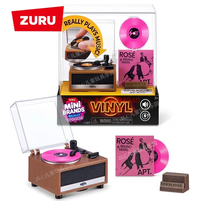 Genuine Surprise Doll ZURU Mini Brands Real Working Vinyl Record Player Miniature Really Spins  Plays Music Collectible Adult view 6
