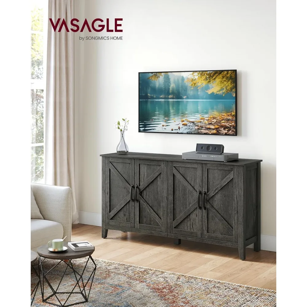 Gabinete de almacenamiento con estante ajustable, aparador tipo buffet, credenza para espacios habitables y pasillos de entrada