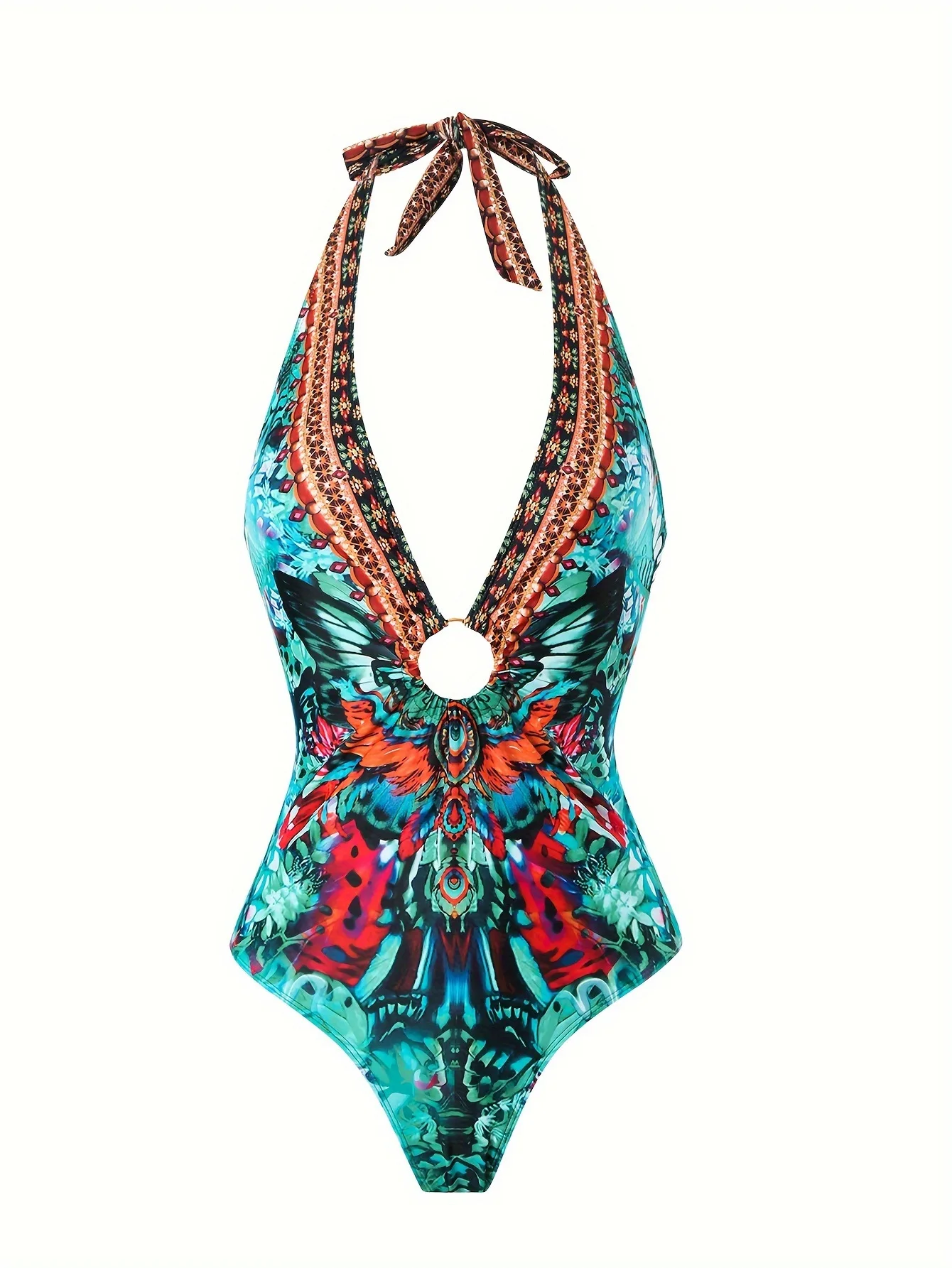 Traje de baño Sexy Vintage de una pieza para mujer, Bikini con falda, traje de baño para cubrir, traje de baño brasileño para playa de verano 2025 para mujer