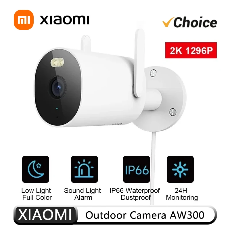 Xiaomi Outdoor Camera AW300 Iptv 2K Full-Color Infrared Night Vision IP66 Smart Home Sound And Light Warning Two-Way Voice *CN*