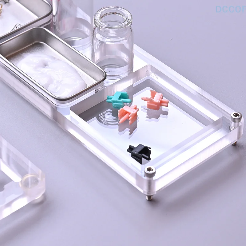 Lubricating Tester Plate Mechanical Keyboard Switch Tester Base DIY Tool Acrylic Lube Modding Station For Keyboard