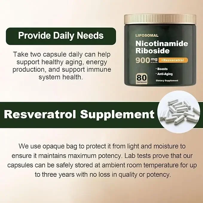 1 bottle of nicotinamide riboside capsules to improve energy metabolism improve digestive system and promote fat consumption