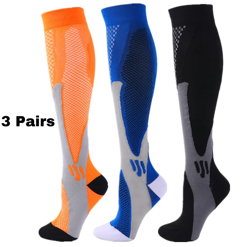 S-XXL 3 Paar Packung/Socken Kompressionssocken 30 mmhg Passend für medizinische Ödeme Diabetes Krampfadern Laufen Sportsocken Größe XXL – Detail 14