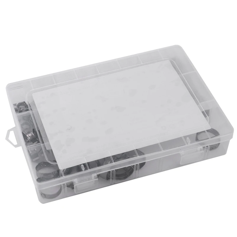 304 Stainless Steel Single Ear Non-Steel Hose Clamp Classification Kit, 128 Pieces