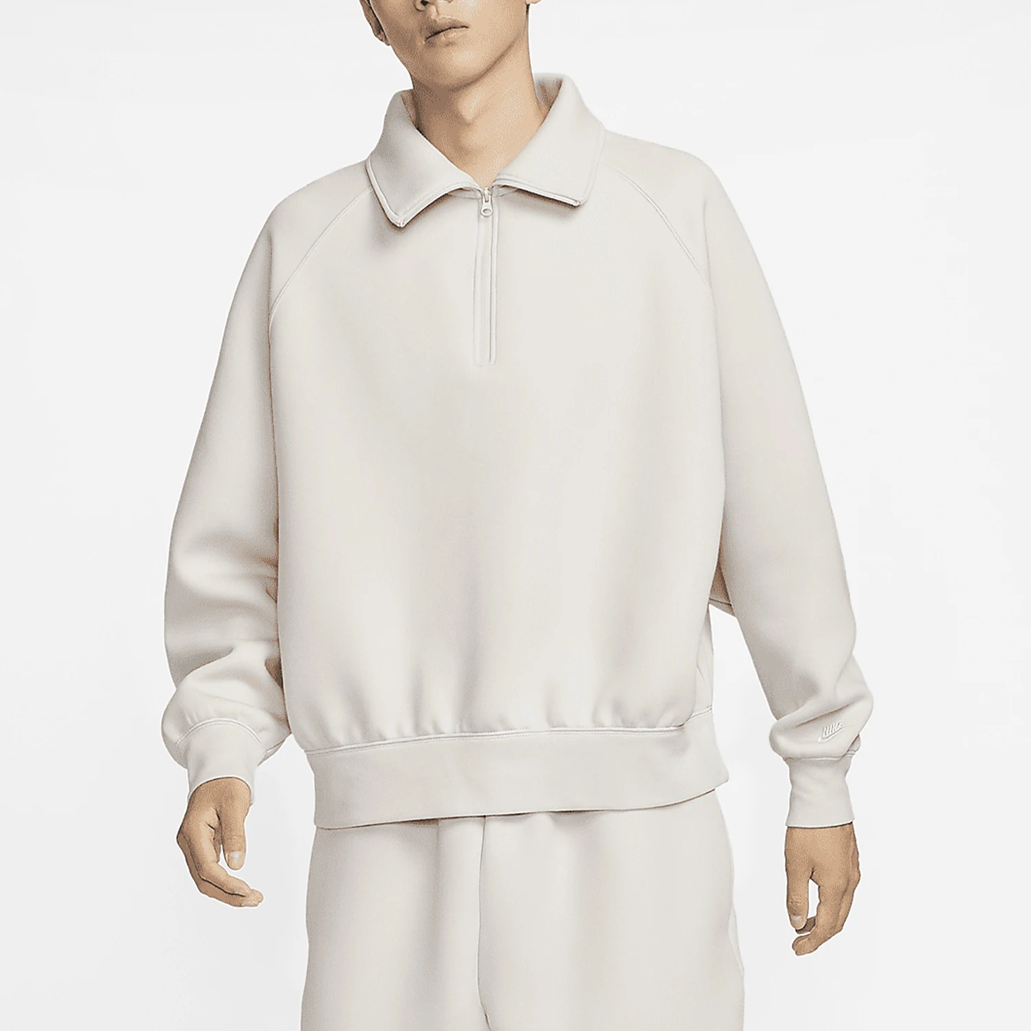 

Оригинальная мужская толстовка Nike Tech с минималистичным дизайном, воротником-стойкой и короткой молнией FZ7569-104