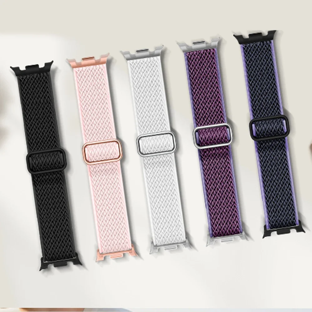 Scrunchie حزام لسامسونج غالاكسي 2026 8 44 مللي متر 40 مللي متر 46 مللي متر مطاطا النايلون الرياضة سوار المعصم كوريا غالاكسي ساعة 8 الفرقة الكلاسيكية #5