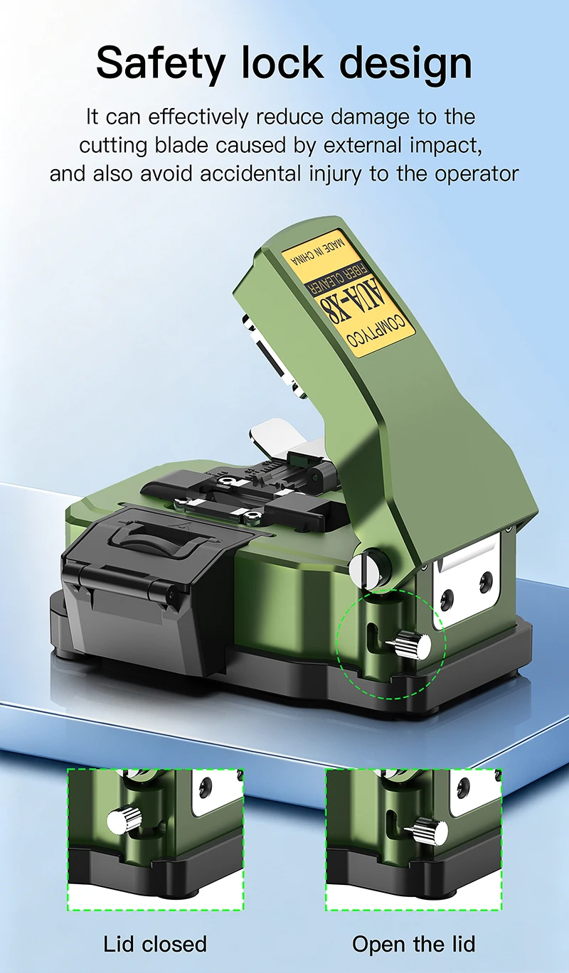 AUA-X8 One-step Fiber Cleaver FTTH Optical Fiber Cutter Fiber Optic Core Fusion