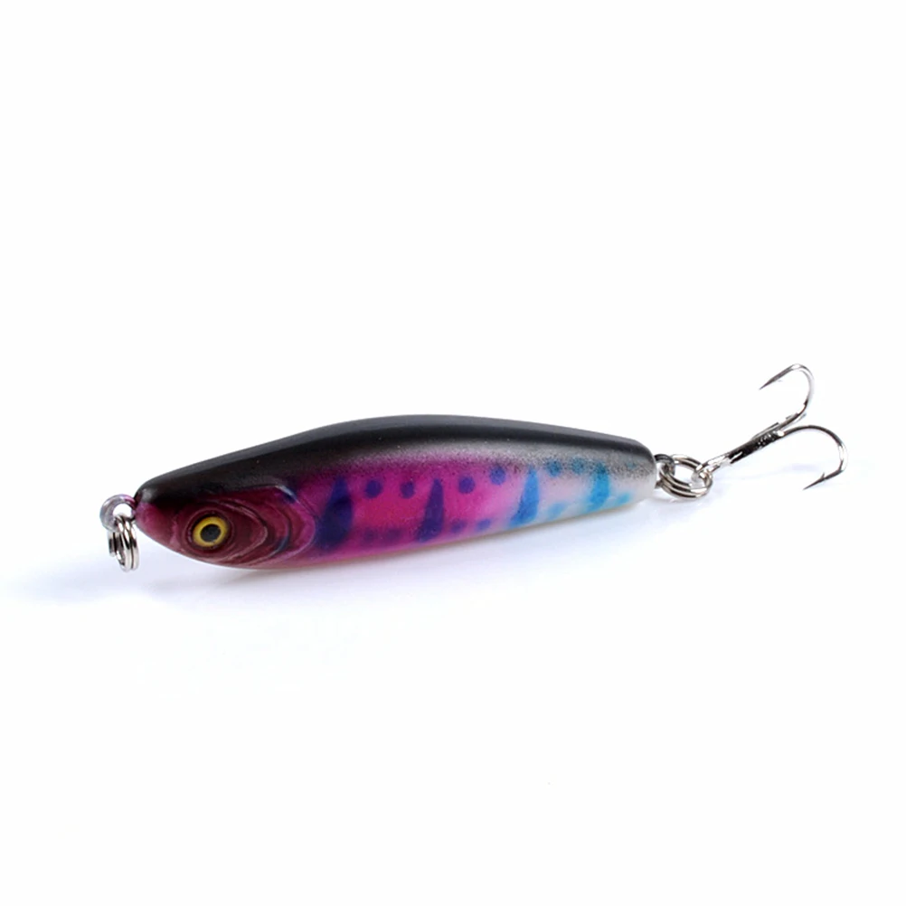 

6 Pcs Lure Sinking Pencil Fish Bait Painted Hard Fishing Lures Striped Bass Baits with Strong Treble