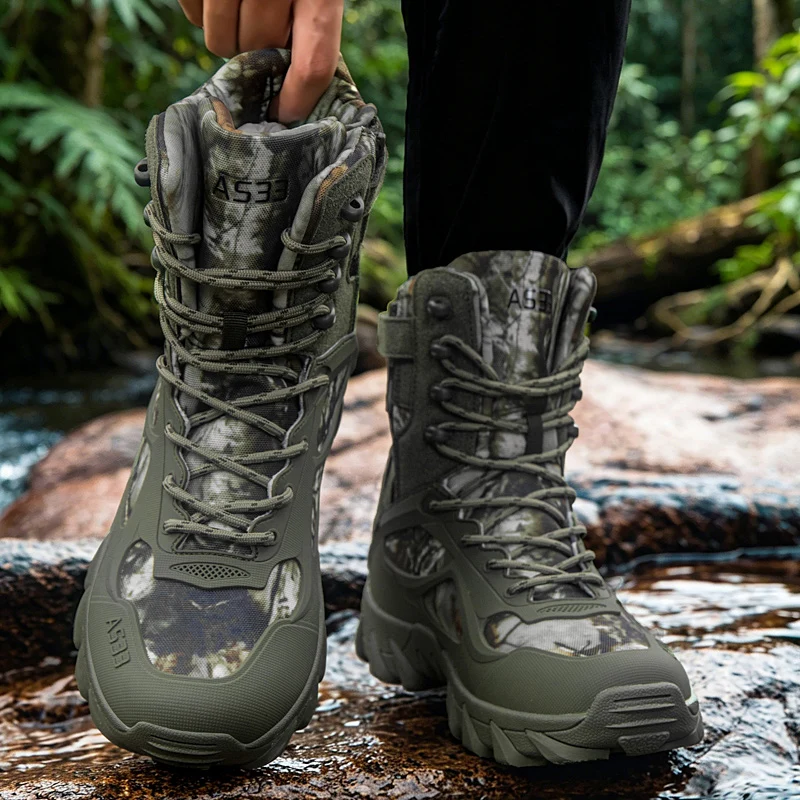 Men Tactical Boot Outdoor Ultrallight Safety Ankle Breathable Male Army Boots Lace Up High Quality Rapid Response Desert Boot view 4