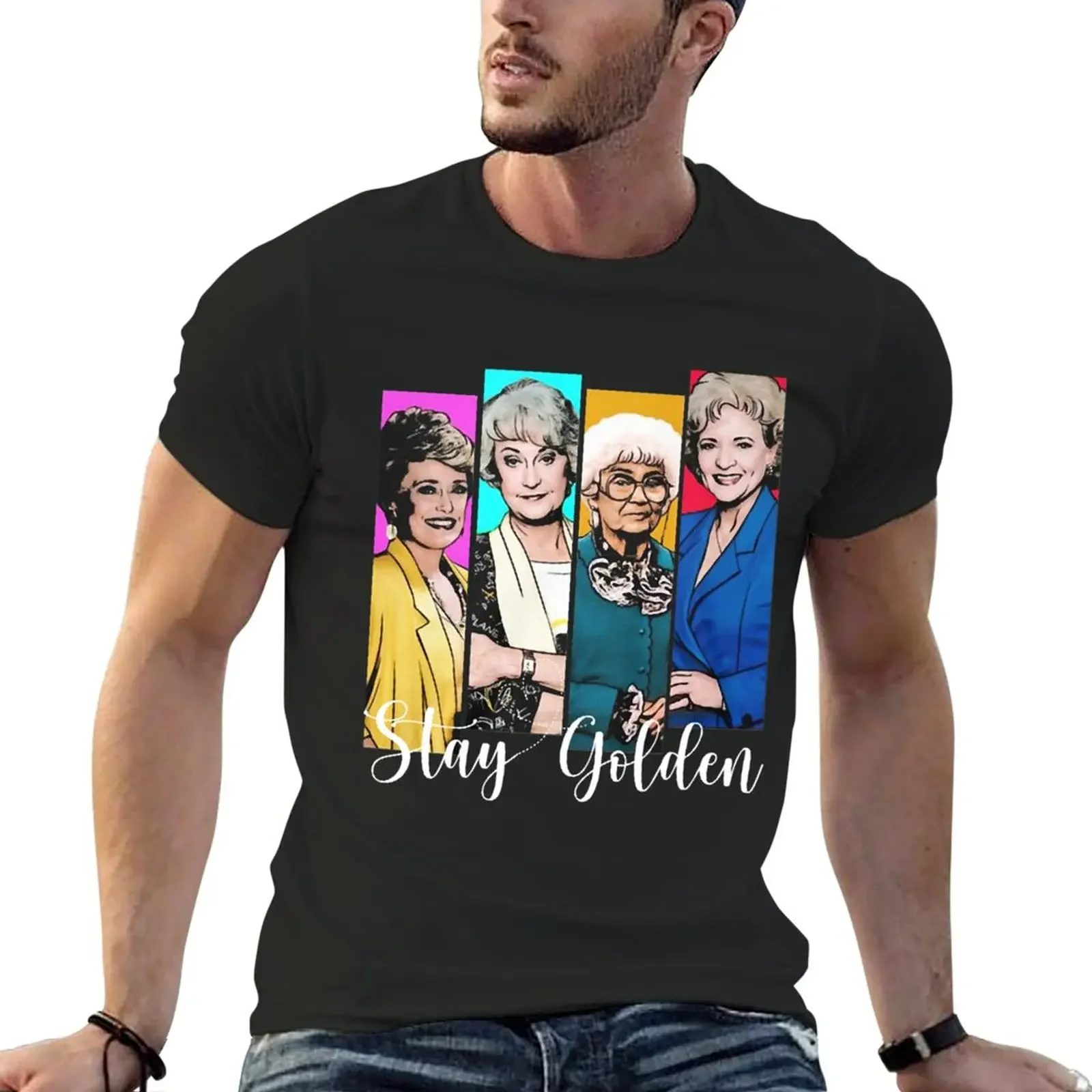 

Gift Idea golden girl Christmas T-Shirt summer tops oversizeds heavyweight t shirts for men