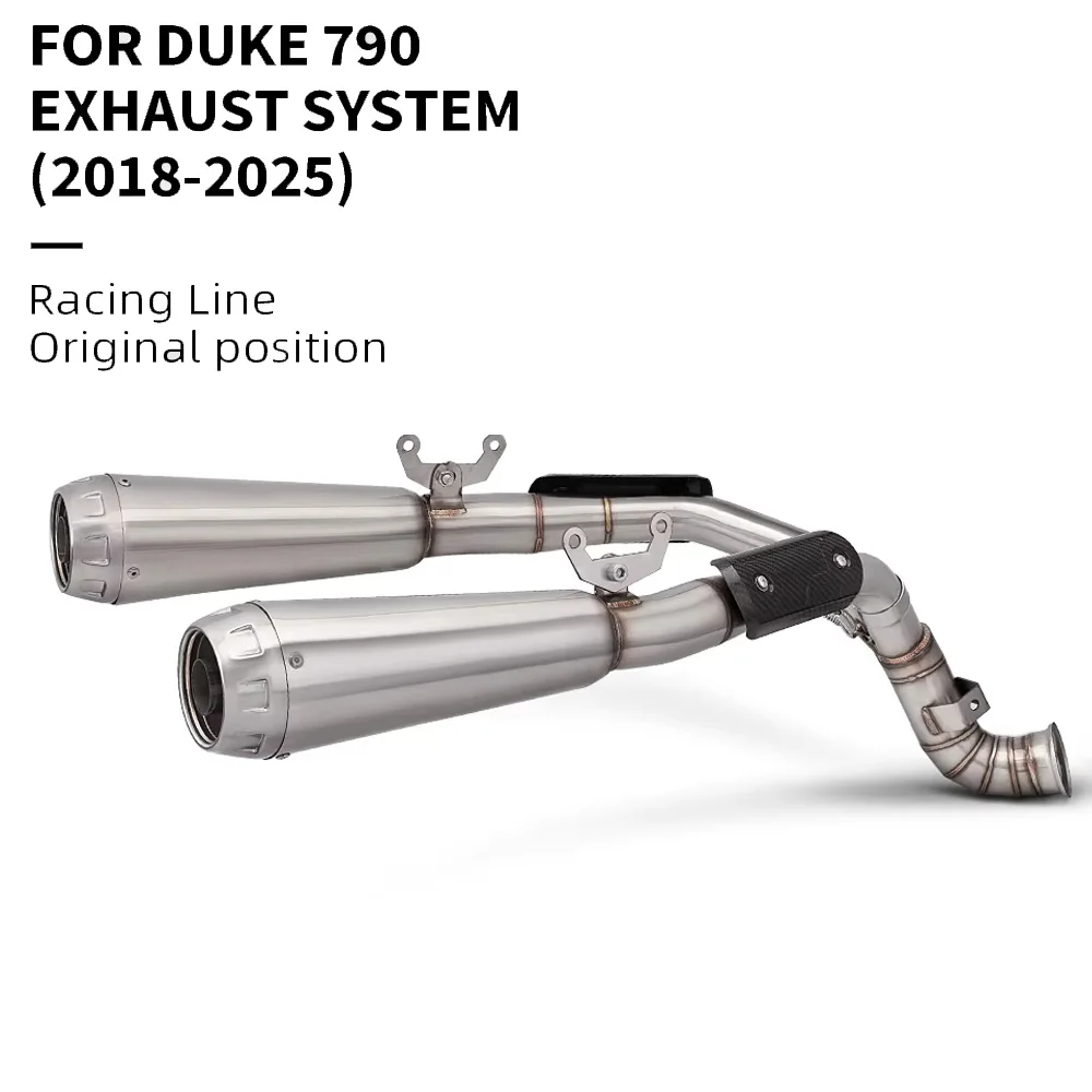 Slip-on Motorcycle Exhaust Escape Muffler Middle Link Pipe high performance For DUKE 790 890 DUKE790 DUKE890 high quality