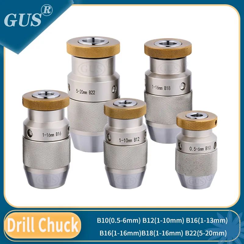 

B10 B12 B16 B18 Drill Chuck B22 Self Tightening Keyless chuck Collet Tapper Chuck for Drilling Machine CNC Lathe Milling Tools