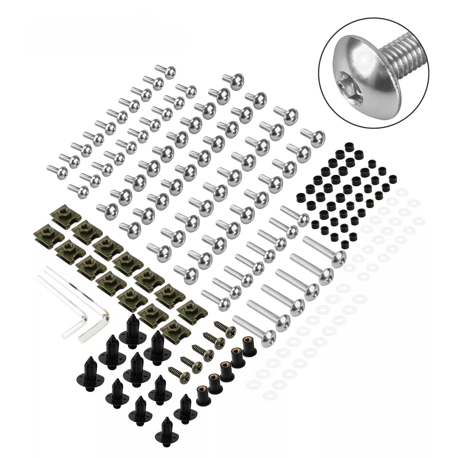 190 STKS Motorcycle Voorruit Kuip Bouten Fastener Clip Schroeven Kit Voor SUZUKI GSXR 600 750 1000 K1 K2 K3 K4 K5 K6 K7 K8 K9 K10