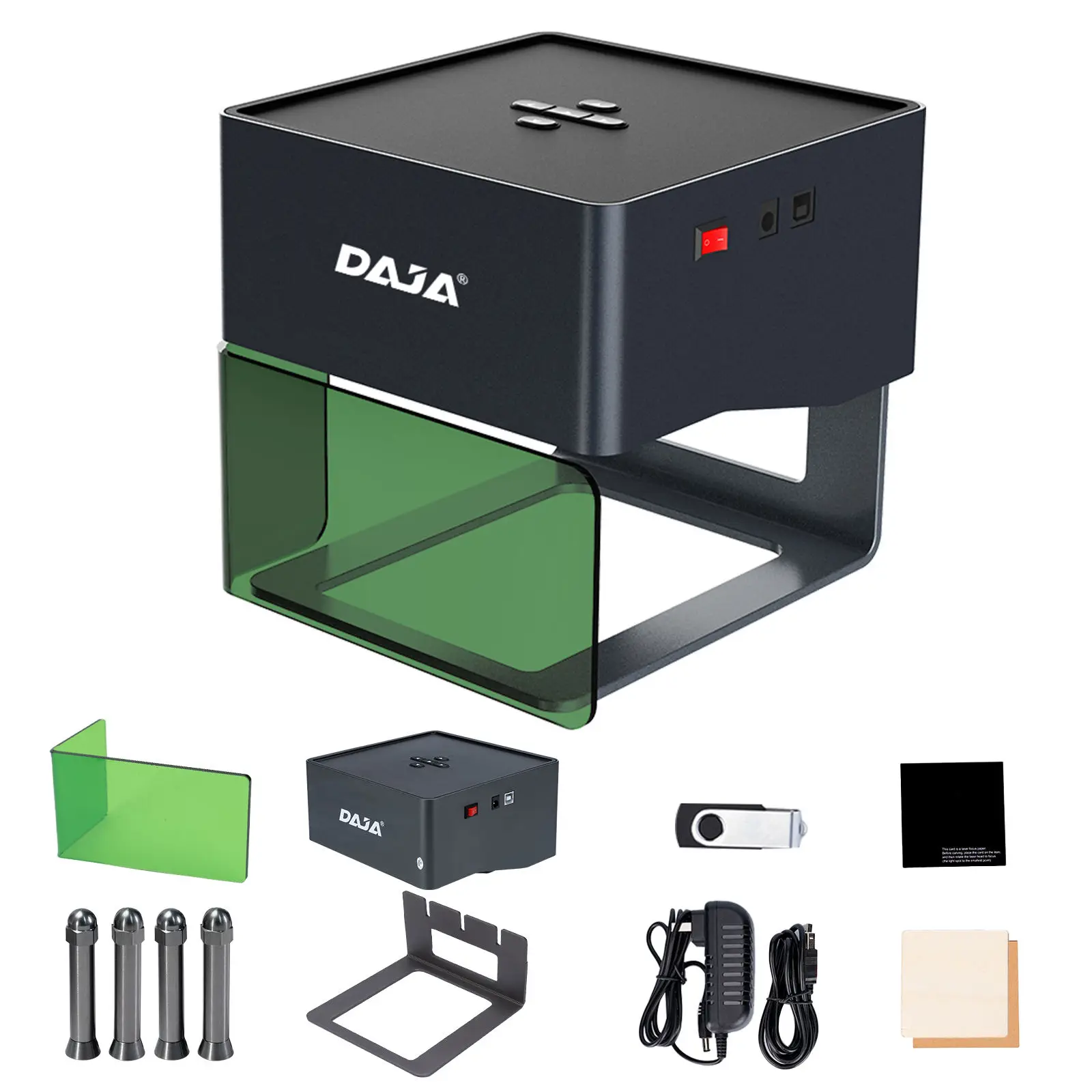 DAJA DJ6 Hot Small Portable Logo Mark Printer APP Control 3W DIODE DIY Laser Engraver MDF Plywood Mini Laser Engraving Machine