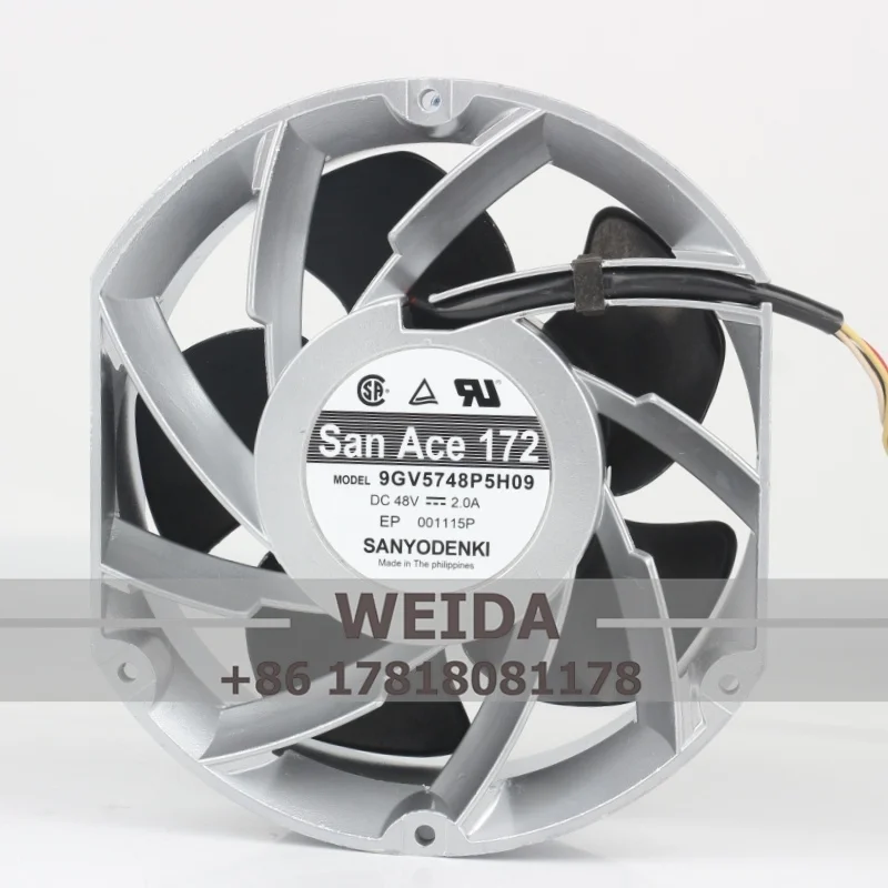 

9GV5748P5H09 Case Cooling Fan for SANYO DC48V 2.0A ECAC 172X172X51MM 17CM 17251 Large Air Volume PWM Industrial Metal Axial Flow