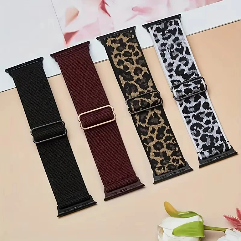 حزام مرن لساعة أبل 38 مللي متر 45 مللي متر 44/40/41 مللي متر سوار نايلون iWatch سلسلة 11 9 4 5 se 6 7 8 10 42/46 مللي متر Ultra 3/2 49 مللي متر #4