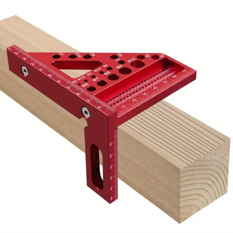 

Woodworking Square Protractor Woodworking Square With Dowel Pins Aluminum Alloy Miter Triangular Ruler Angler Scriber