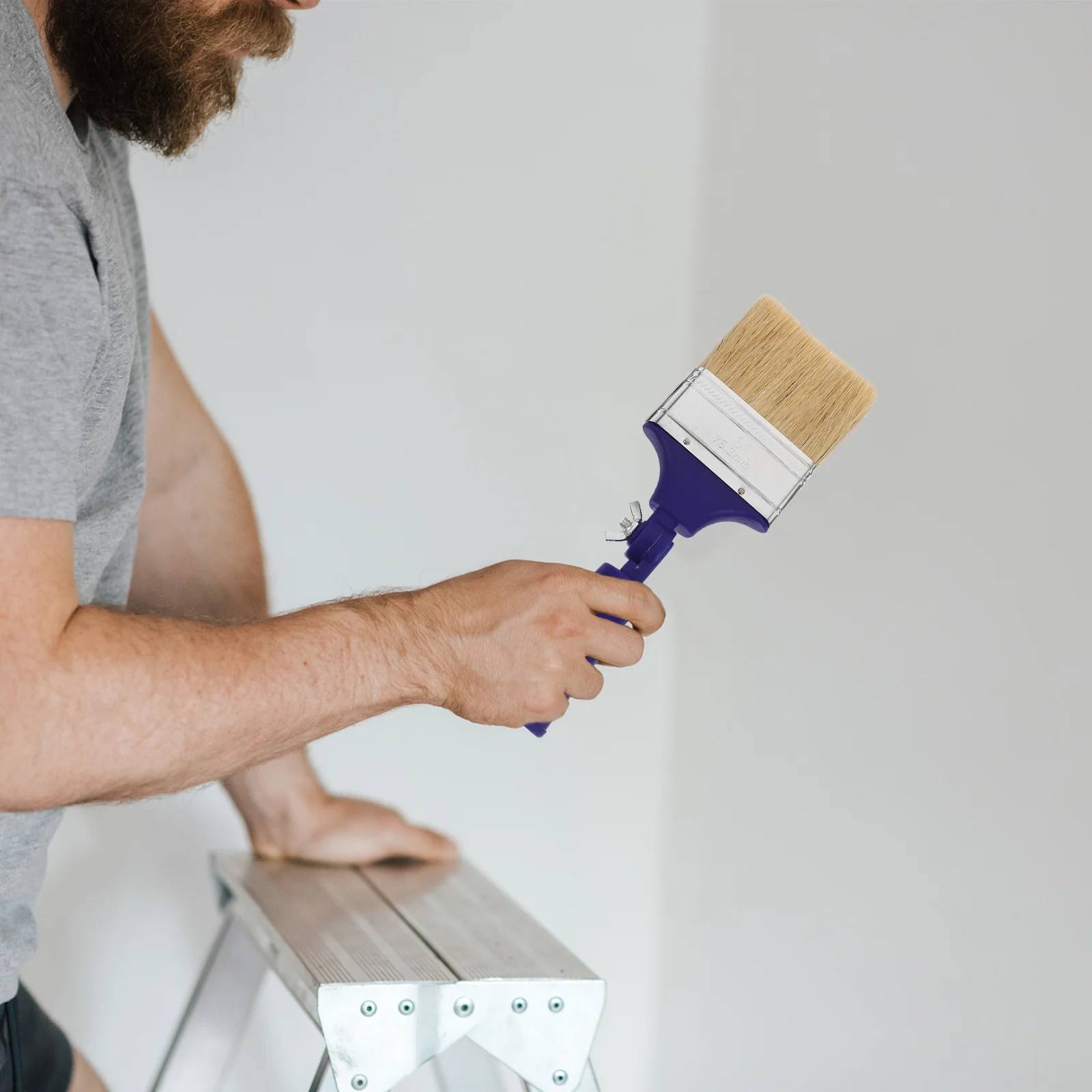 

Adjustable Paint Brush 3 Inch For Oil Paints No Dead Angle Flat Tip Paddle Painting Tool For Walls Trim Detail