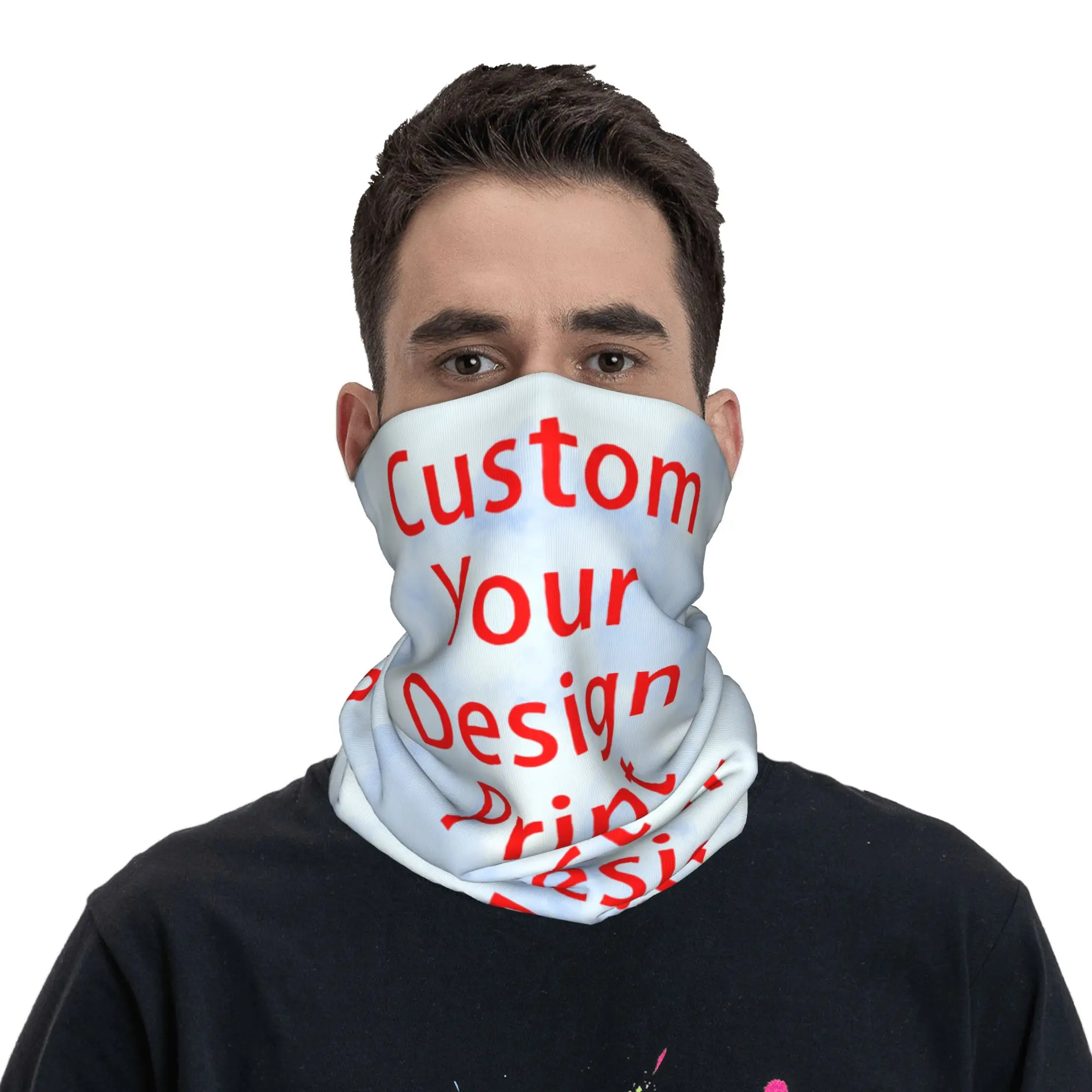 

Custom Your Image Logo Neck Gaiter Men Women UV Face Shield Winter Bandana Scarf for Hiking