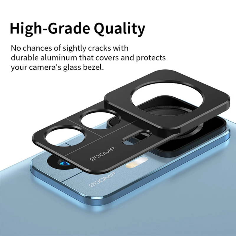 For Xiaomi 12T Pro Rear Camera Lens Cover Case for Xiaomi 12TPro Aluminum Metal Camera Protector Lens Protection Back Film