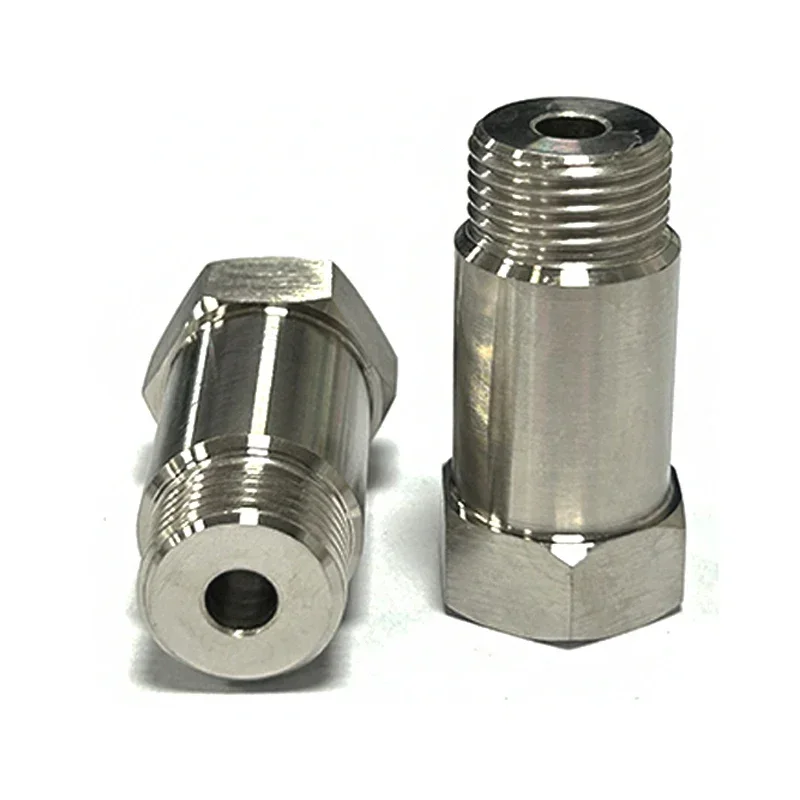 

O2 Oxygen Sensor Extension Spacer Adapter 45mm M18 x 1 5 Bung Silver Fix Kit
