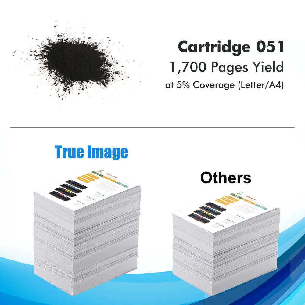 Conjunto de toner 3pk compatível com canon CRG-051 imageclass mf264dw mf269dw lbp162dw